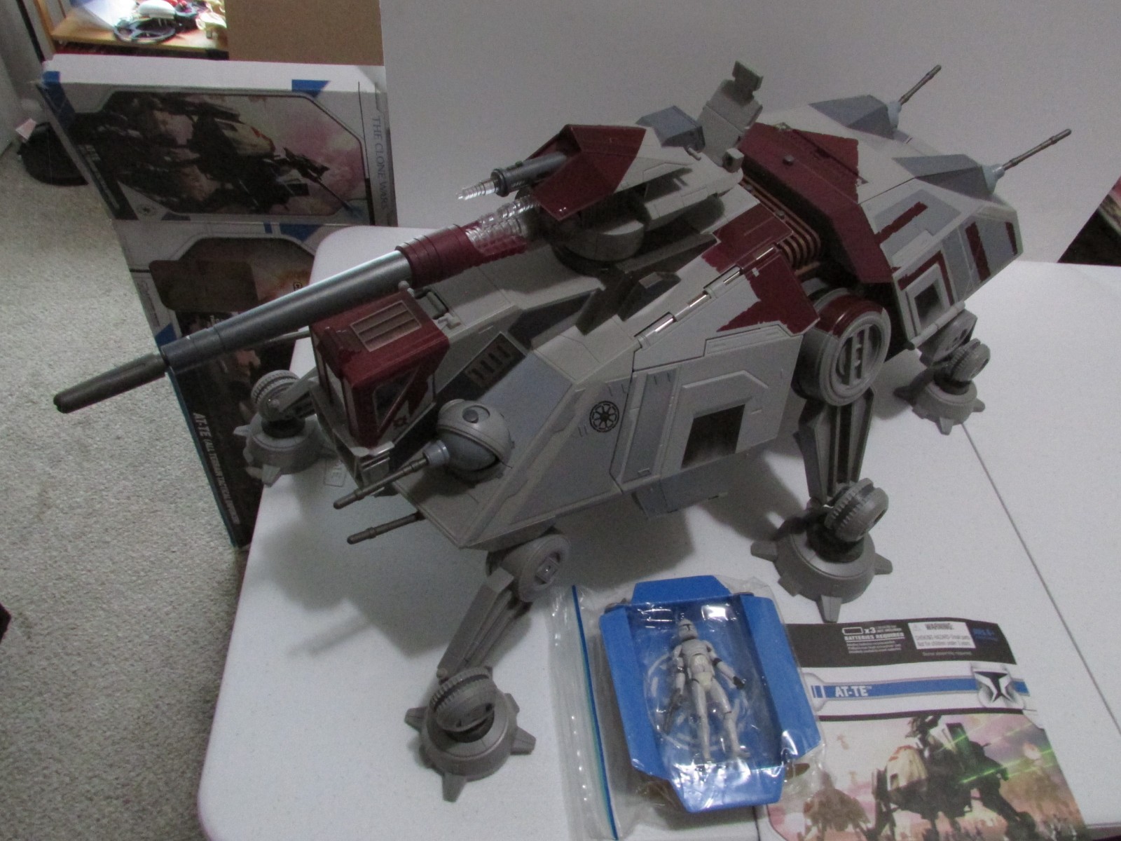 Star Wars Clone Wars AT-TE Walker; 99% Complete; Only Missing One Cannon Barrel Star Wars Clone Wars AT-TE Walker; 99% Complete; Only Missing One Cannon Barrel