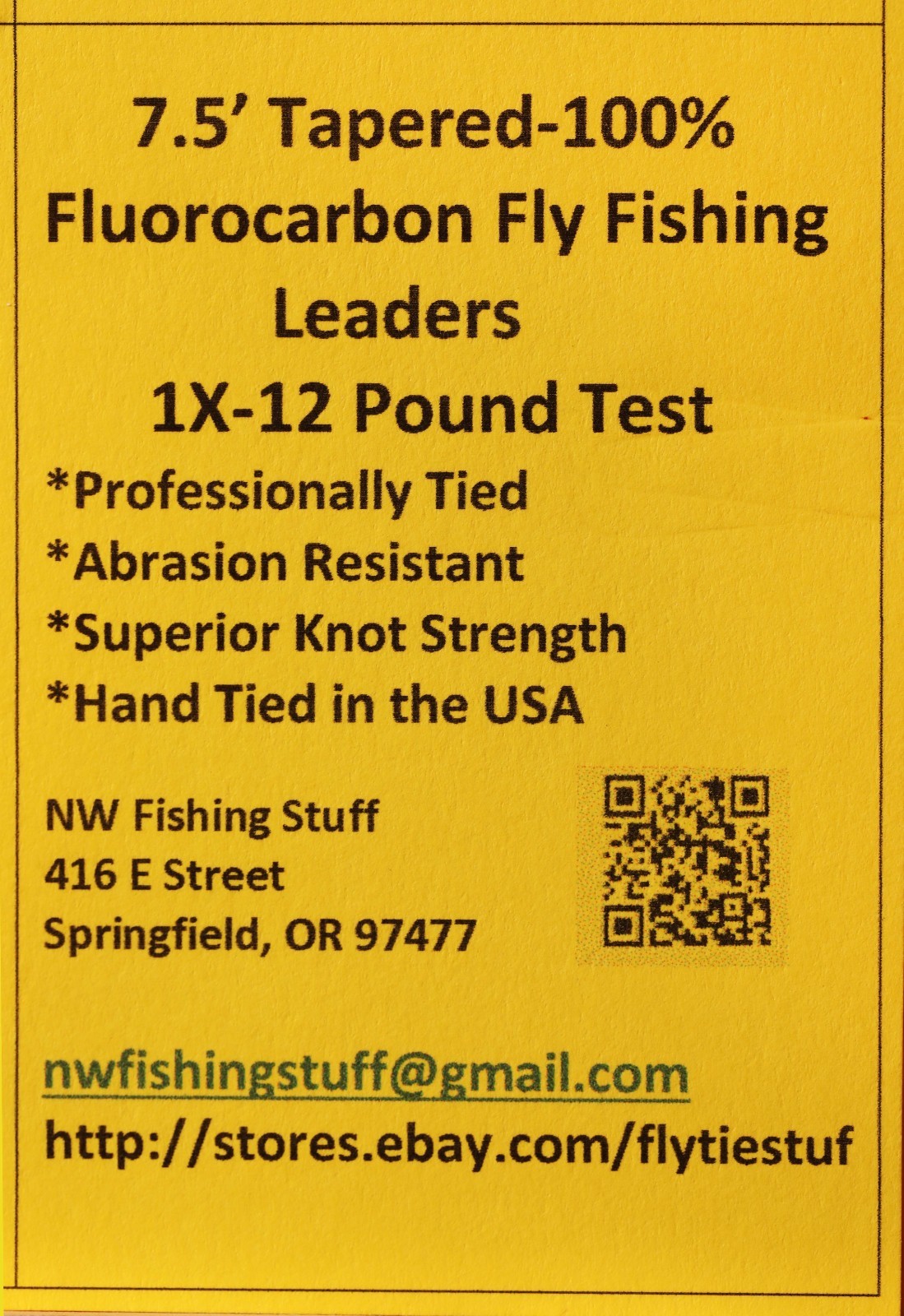 YOUR CHOICE Set of 5 Fluorocarbon Fly Fishing LEADERS Chris Mihulka ties in USA