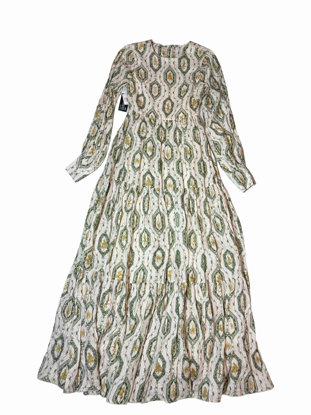 Agua by Agua Bendita Nuez Calado Botanical Linen Maxi Dress