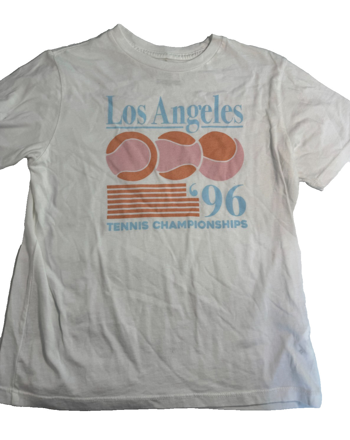 PacSun Kids Los Angeles 96 Tennis Championships Graphic T-Shirt Size XL 12 White PacSun Kids Los Angeles 96 Tennis Championships Graphic T-Shirt Size XL 12 White