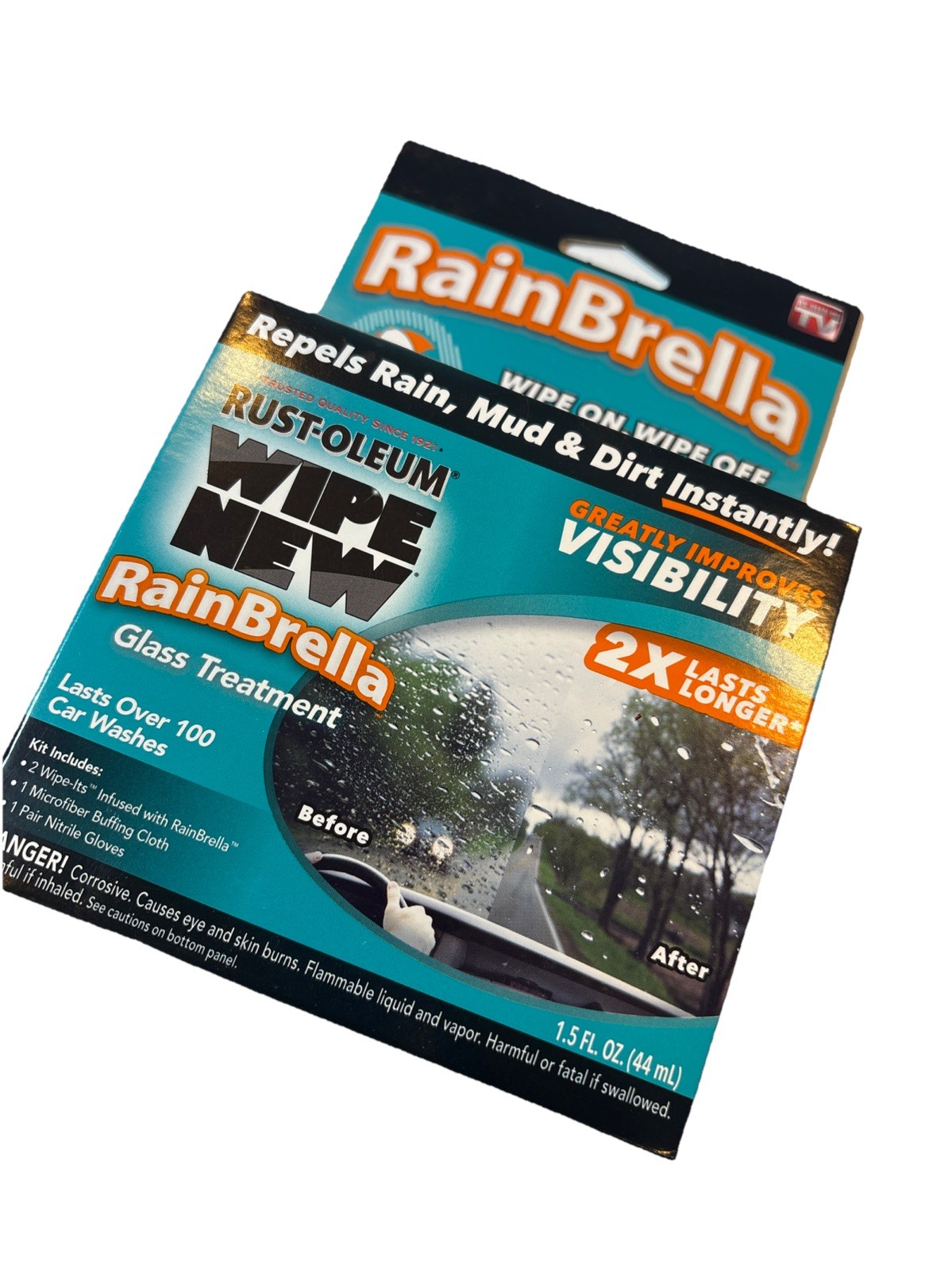 RUST-OLEUM WIPE NEW - RainBrella Glass Treatment | Repel Rain | 1.5 fl oz RUST-OLEUM WIPE NEW - RainBrella Glass Treatment | Repel Rain | 1.5 fl oz