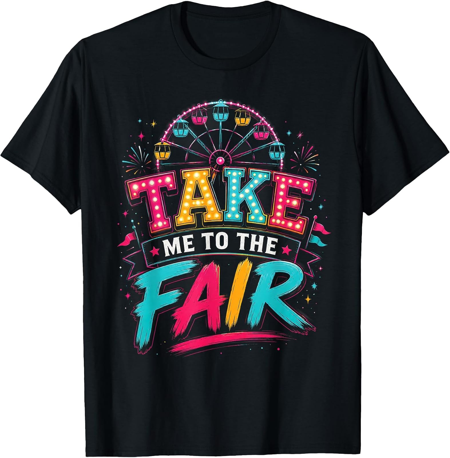 Vintage County Fair Ferris Wheel Graphic Tee – Perfect for Carnival Lovers