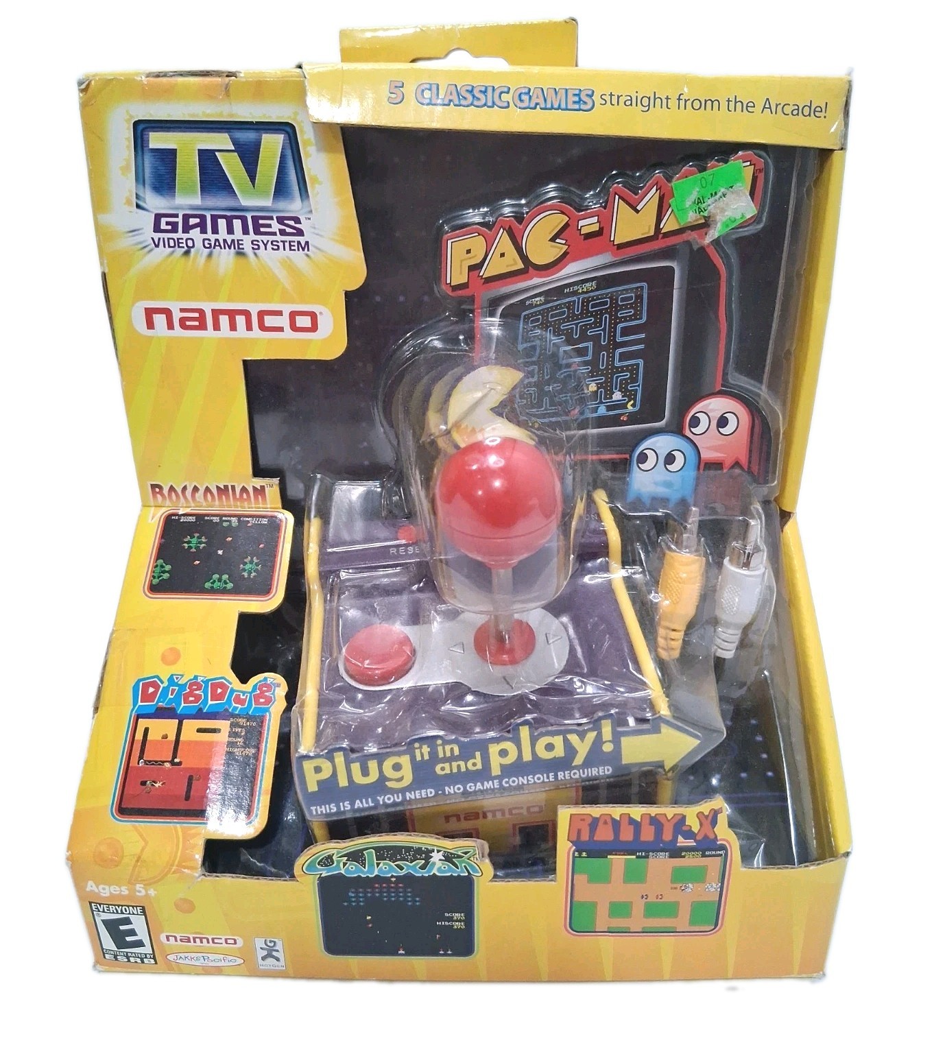 Pac-Man NAMCO Plug & Play TV Game 2004 5-in-1 Arcade Classics NEW Sealed Box Pac-Man NAMCO Plug & Play TV Game 2004 5-in-1 Arcade Classics NEW Sealed Box