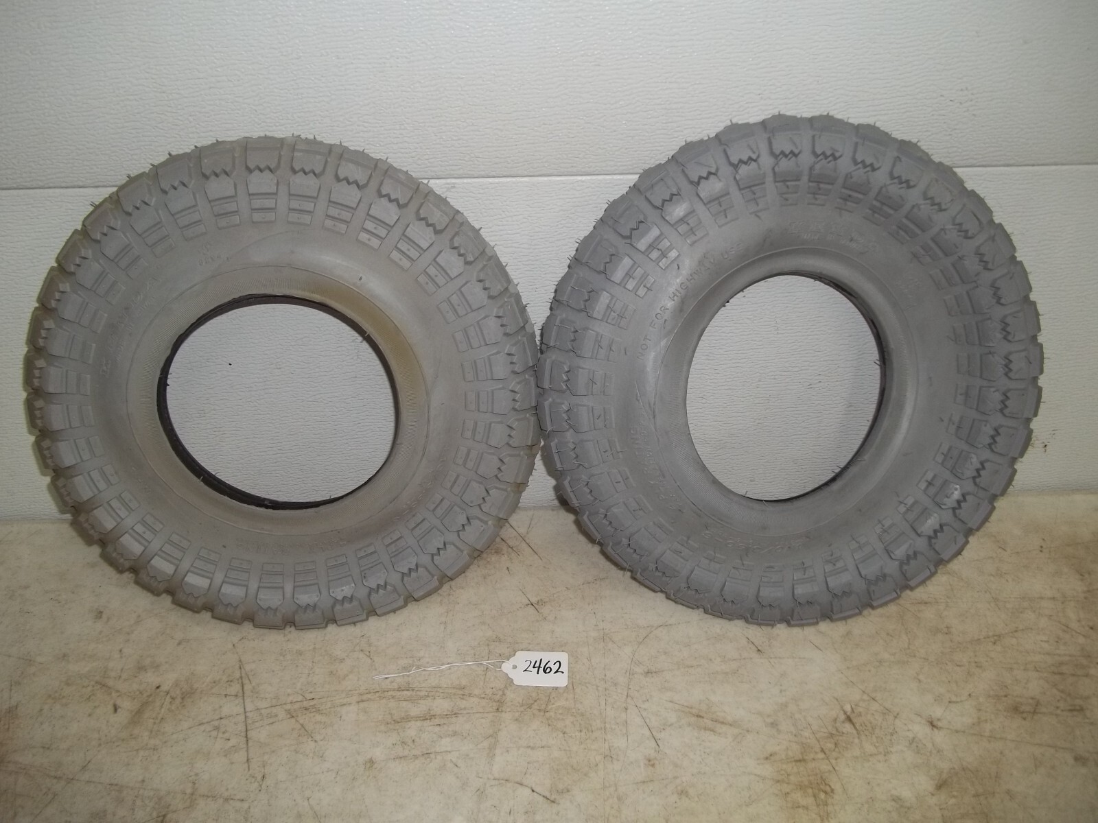 PAIR Kenda K304A-06  4.10/3.50-6 Tire    HEAVY DUTY 4 PLY RATING TUBE TYPE. GRAY