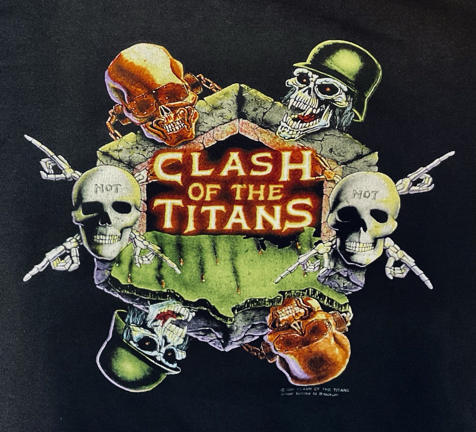CLASH OF THE TITANS Vintage 1991 North American Tour Tshirt Size XL BLACK CLASH OF THE TITANS Vintage 1991 North American Tour Tshirt Size XL BLACK