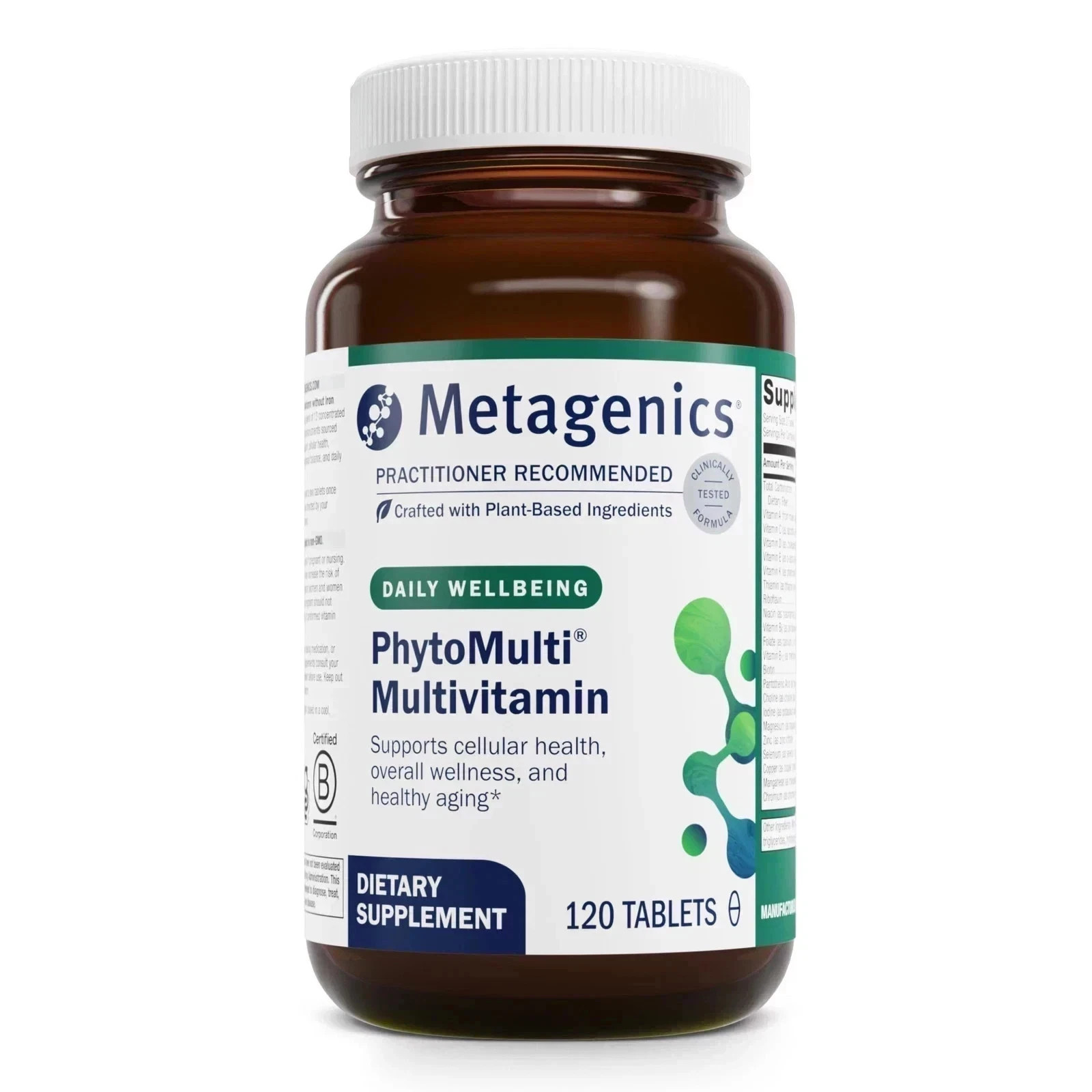 Metagenics PhytoMulti Multivitamin Without Iron 120 Tablets - 