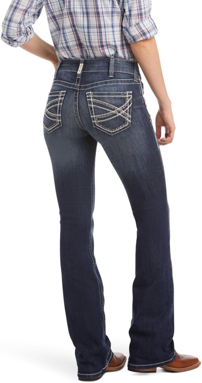ARIAT Women’s Mid Rise Stretch Entwined Boot Cut Jean Marine ARIAT Women’s Mid Rise Stretch Entwined Boot Cut Jean Marine