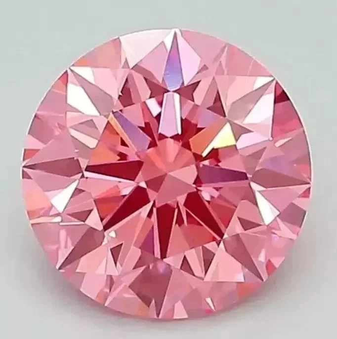 5.05 Ct Certified VVS1 D Grade Round Shape Natural Pink Diamond Great Shine 12mm