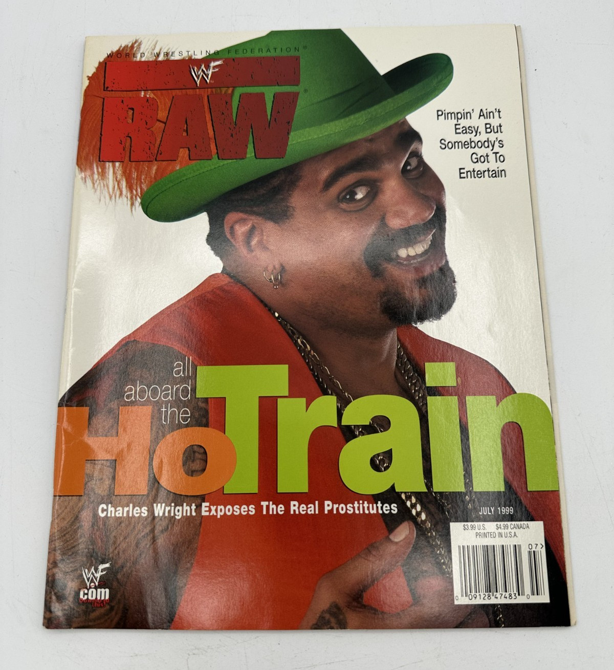 WWF Raw Wrestling July 1999 Magazine Book w/ Poster