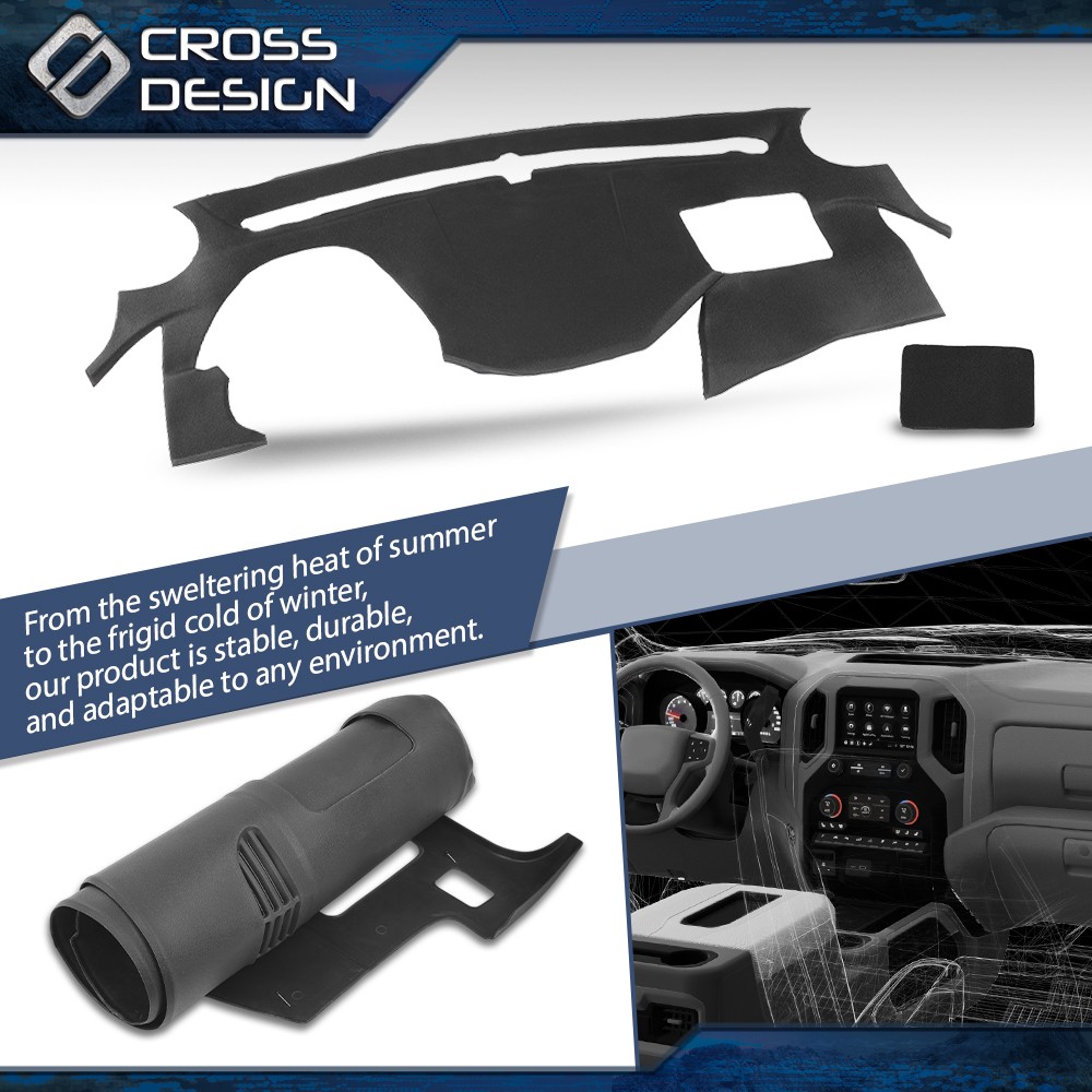 TPE Soft Black Dash Cover Fits 2011 2012 2013 2014 Hyundai Sonata 14-114LL-BLK