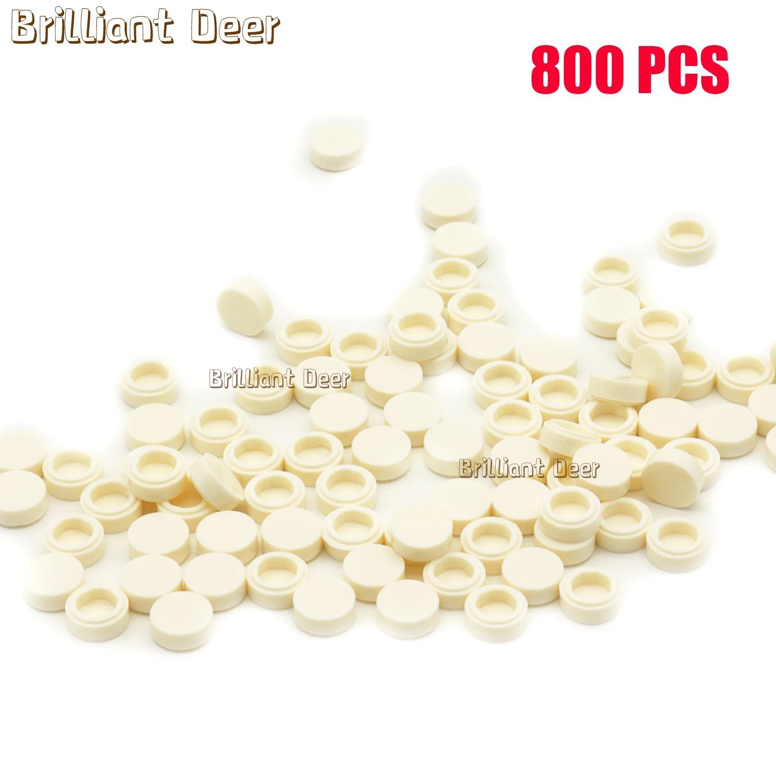 800 PCS Flat Tile 1x1 Dots Round Bricks 35381 98138 MOC Mosaic Parts