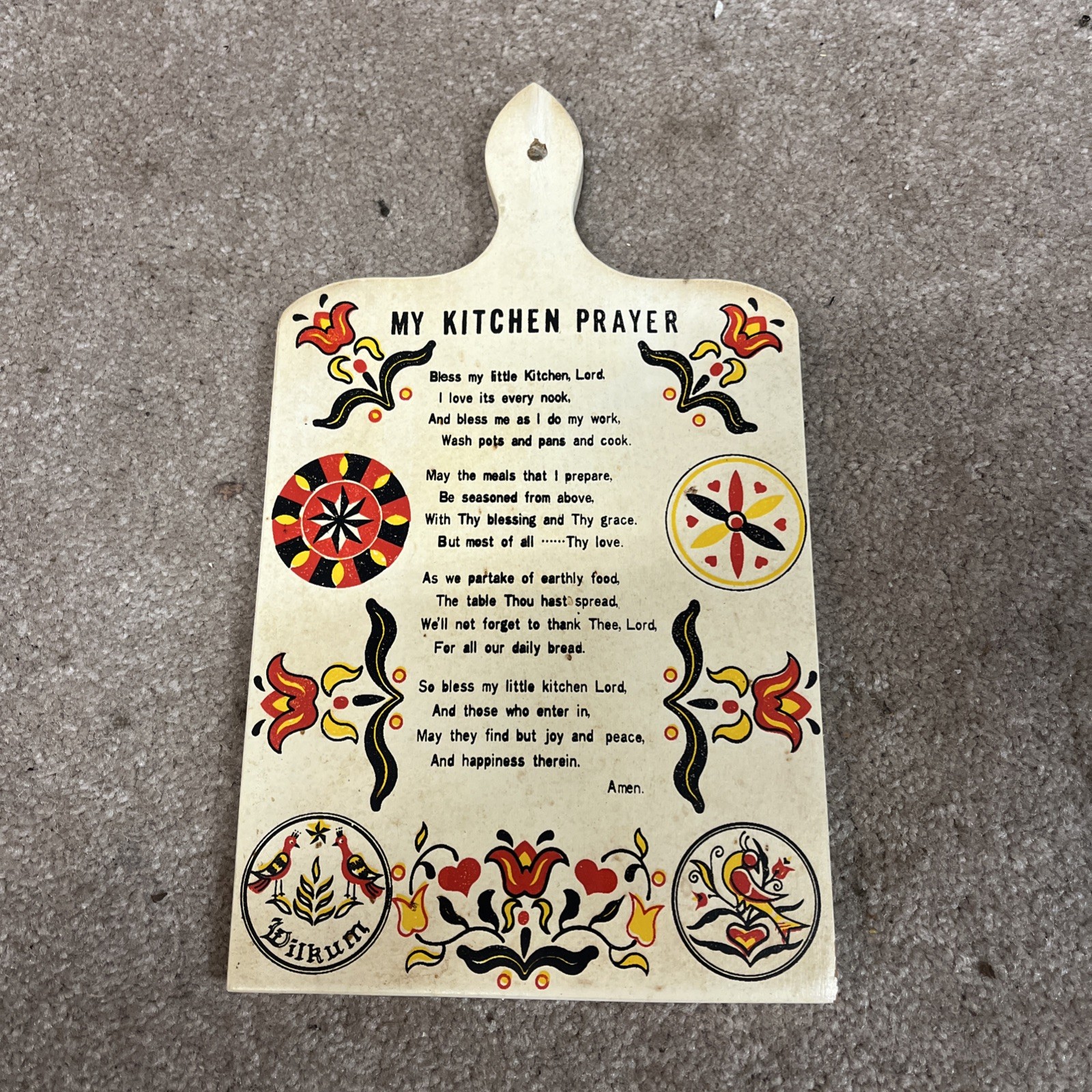 VINTAGE “MY KITCHEN PRAYER” on Wood Cutting Board VINTAGE “MY KITCHEN PRAYER” on Wood Cutting Board