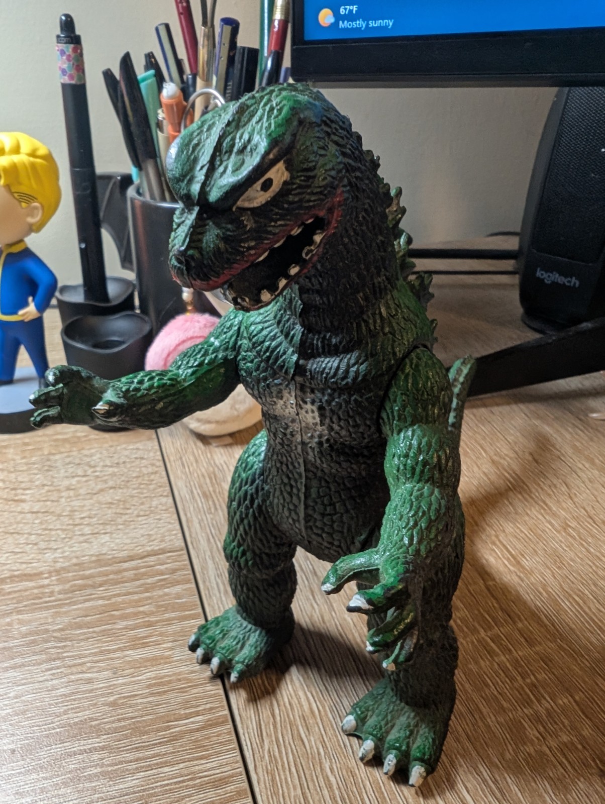 Toho Co. Ltd Imperial Godzilla Vintage 1985 Green 6” Action Figure 