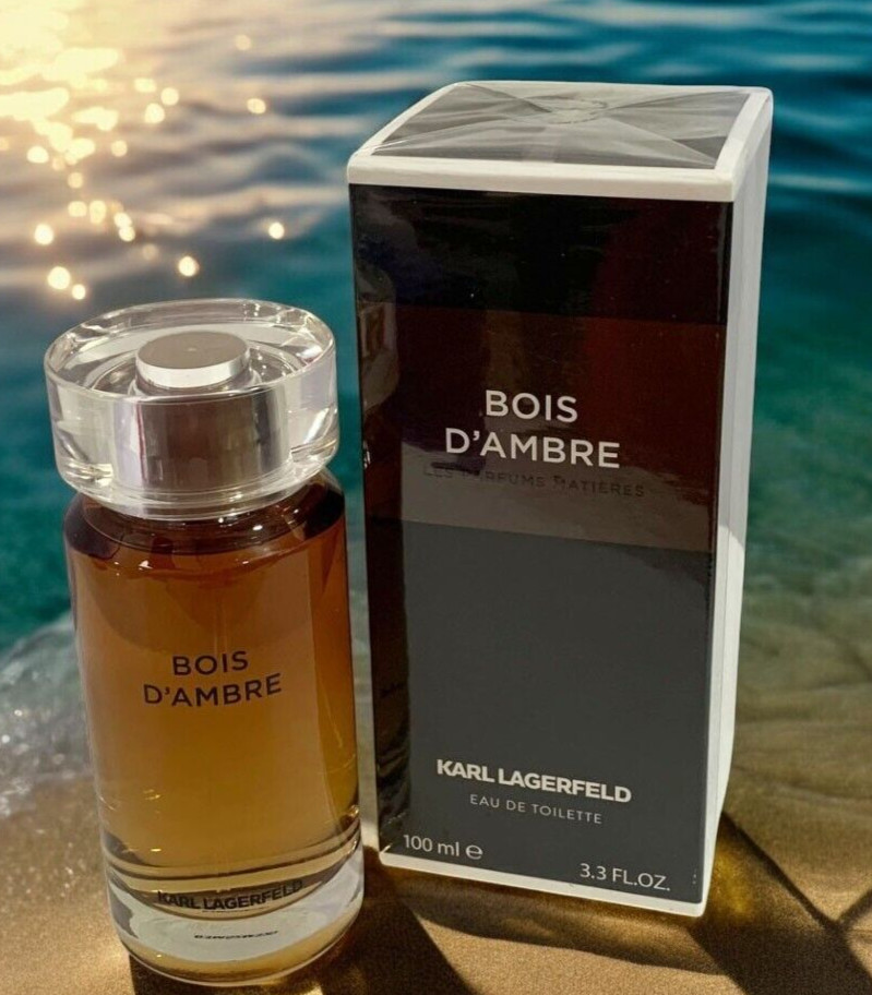 Karl Lagerfeld BOIS D\'AMBRE Eau de Toilette Spray for Men 3.3oz NEW SEALED BOX
