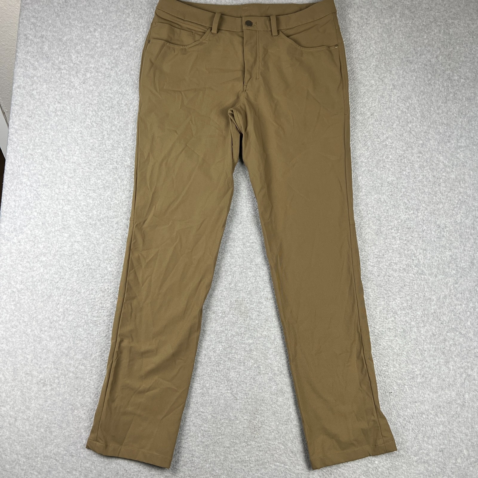 Lululemon ABC Classic Fit Warpstreme Pants Stretch 33x33 Mens Beige Tech M5335S Lululemon ABC Classic Fit Warpstreme Pants Stretch 33x33 Mens Beige Tech M5335S