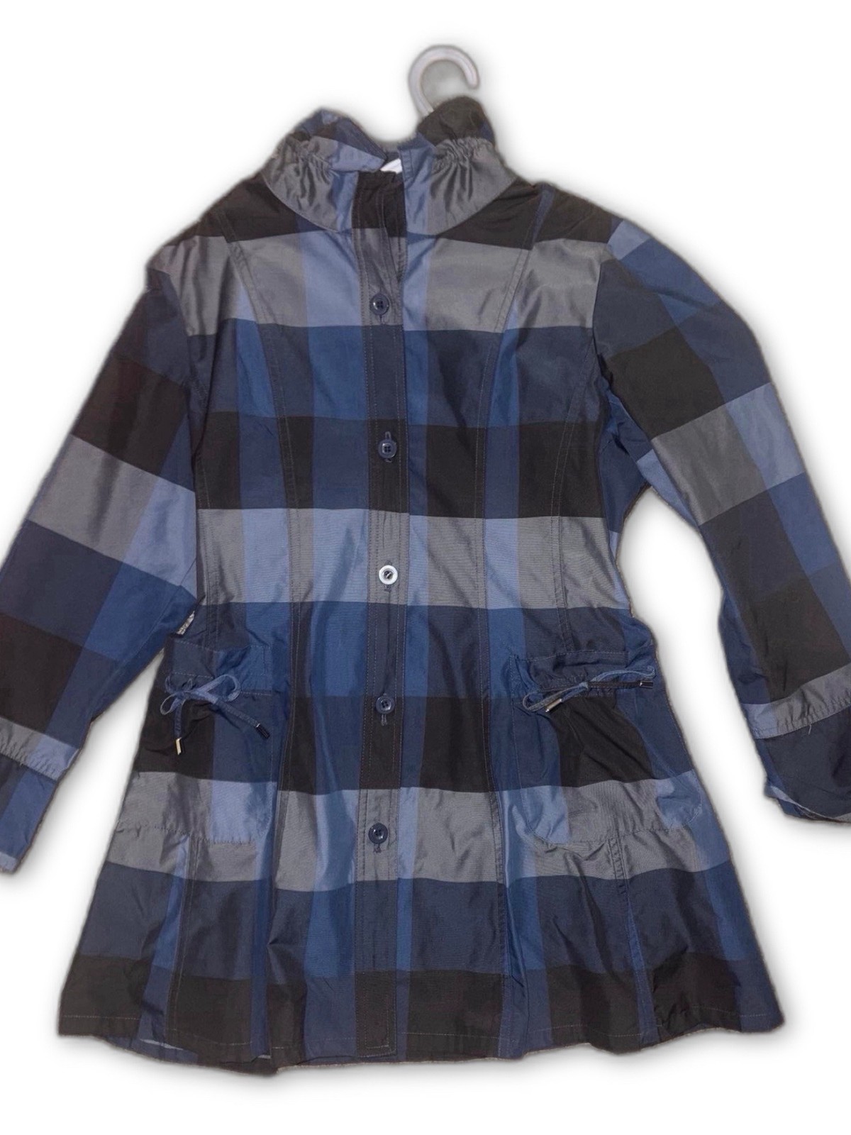 Burberry navy plaid jacket size 4 (XS) Burberry navy plaid jacket size 4 (XS)