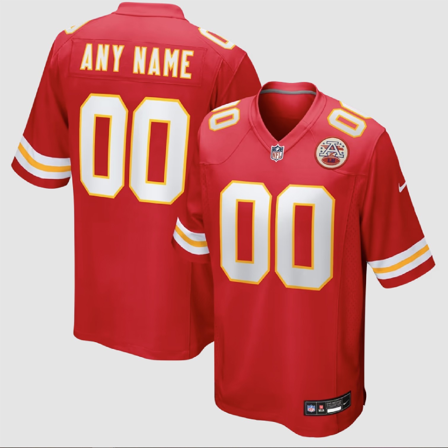 Men's Kansas City Chiefs Red Team Vapor F.U.S.E. Custom Game Stitched