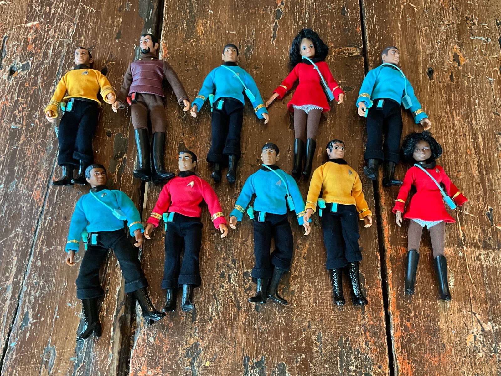Vintage 1970s Mego 8” Sci-Fi Action Figure Parts/Lot - 10 Dolls - Mixed Characte