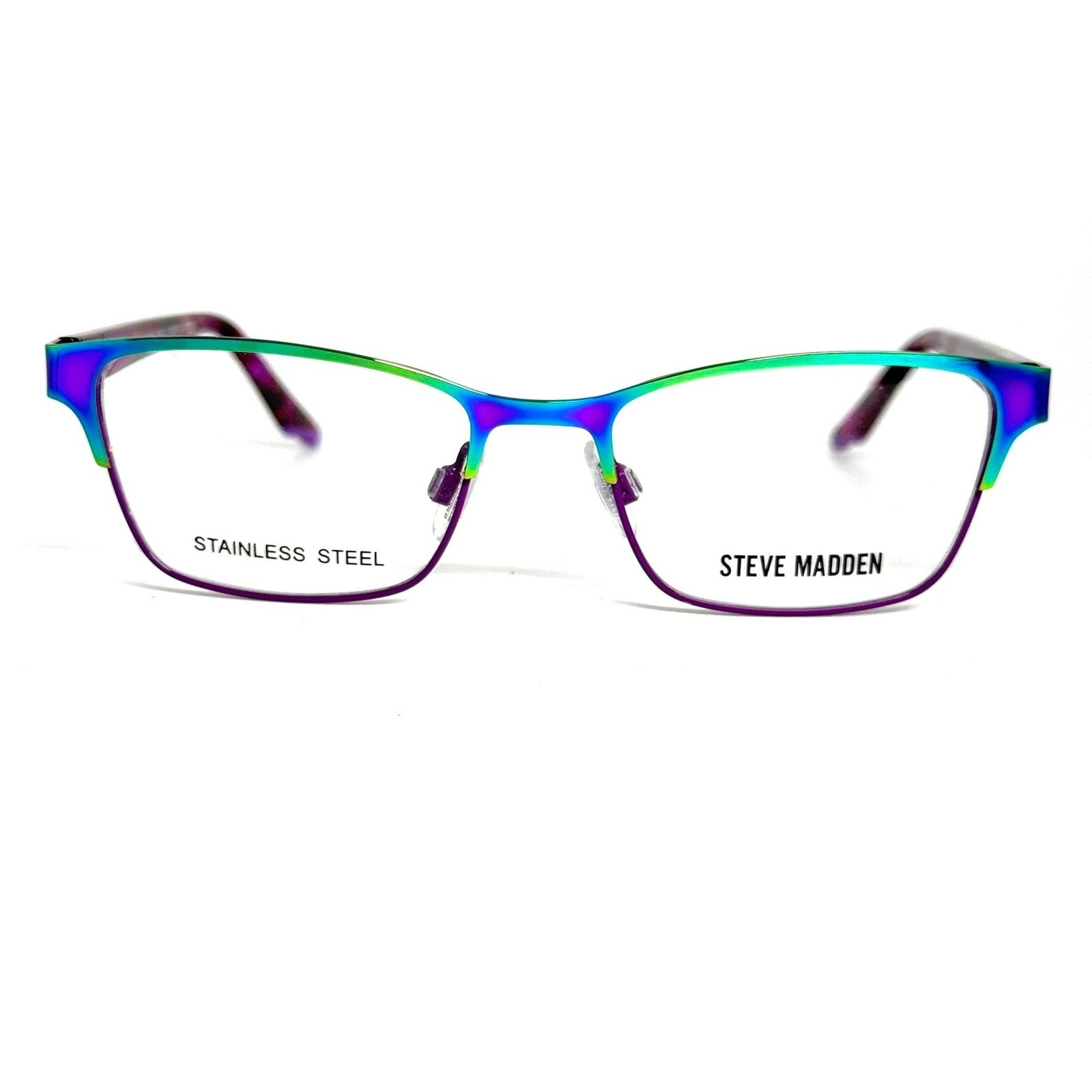 Steve Madden Liana Purple Prism Eyeglass Frames Stainless Steel 47-16-130