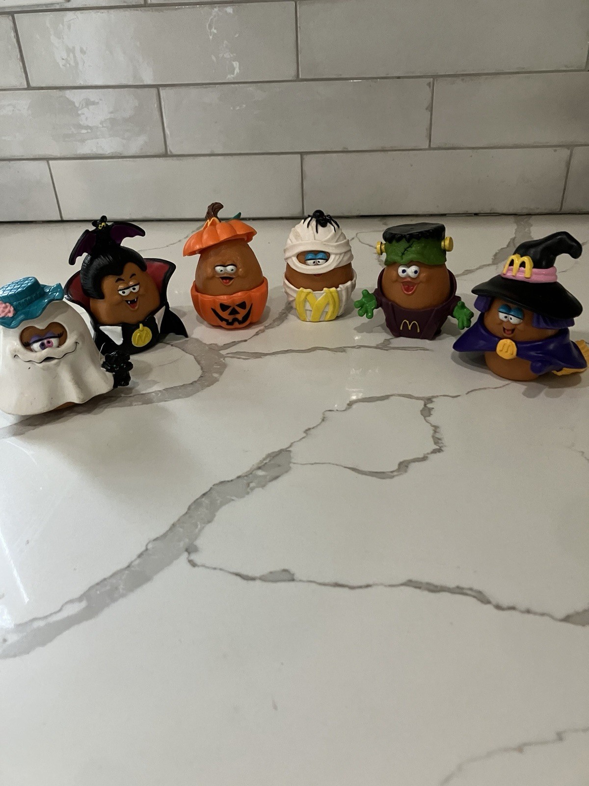 6McDonald\'s Halloween Chicken Nuggets Toy Figures Lot 1993 Vintage 6McDonald\'s Halloween Chicken Nuggets Toy Figures Lot 1993 Vintage