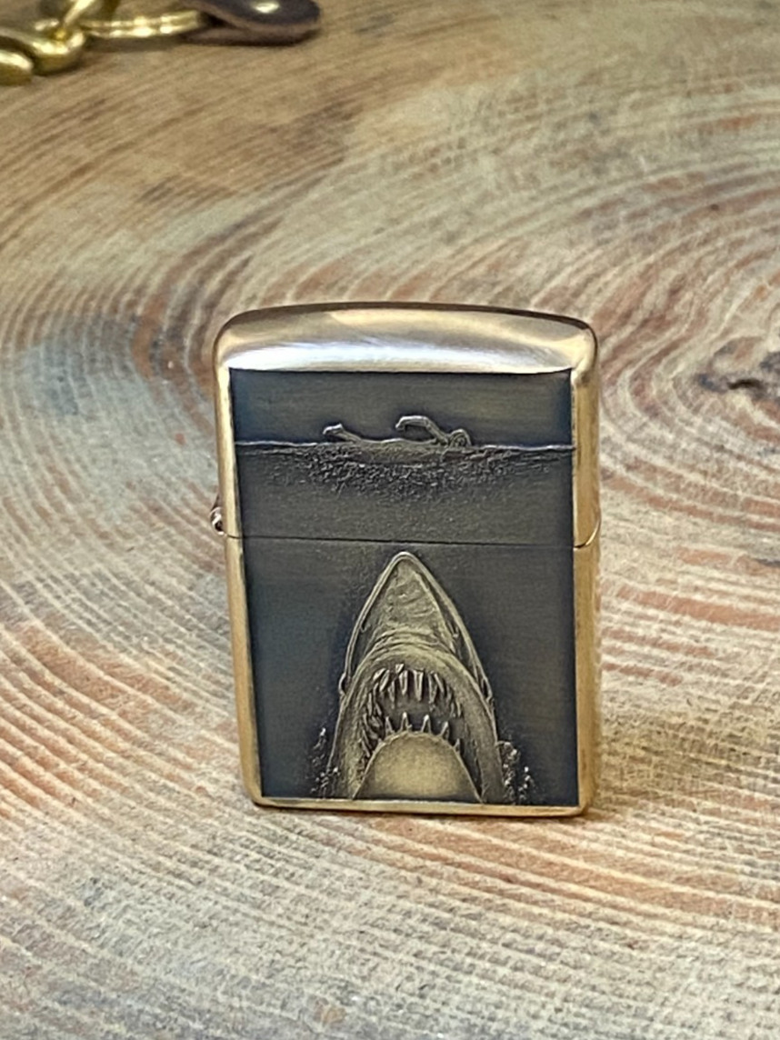 Jaws Movie Poster Custom 3D Zippo | Brass Armor Zippo | Made In USA