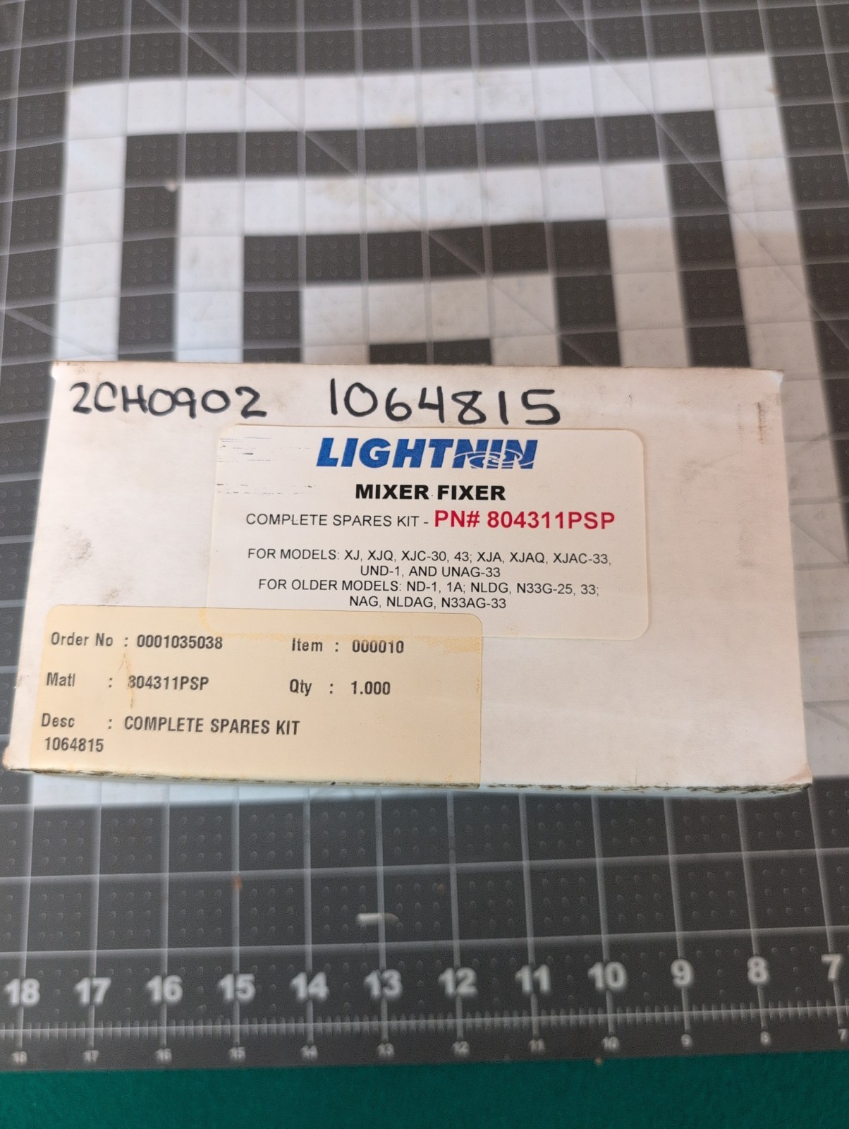 SPX FLOW LIGHTNIN MIXER FIXER COMPLETE SPARES KIT 804311PSP SPX FLOW LIGHTNIN MIXER FIXER COMPLETE SPARES KIT 804311PSP