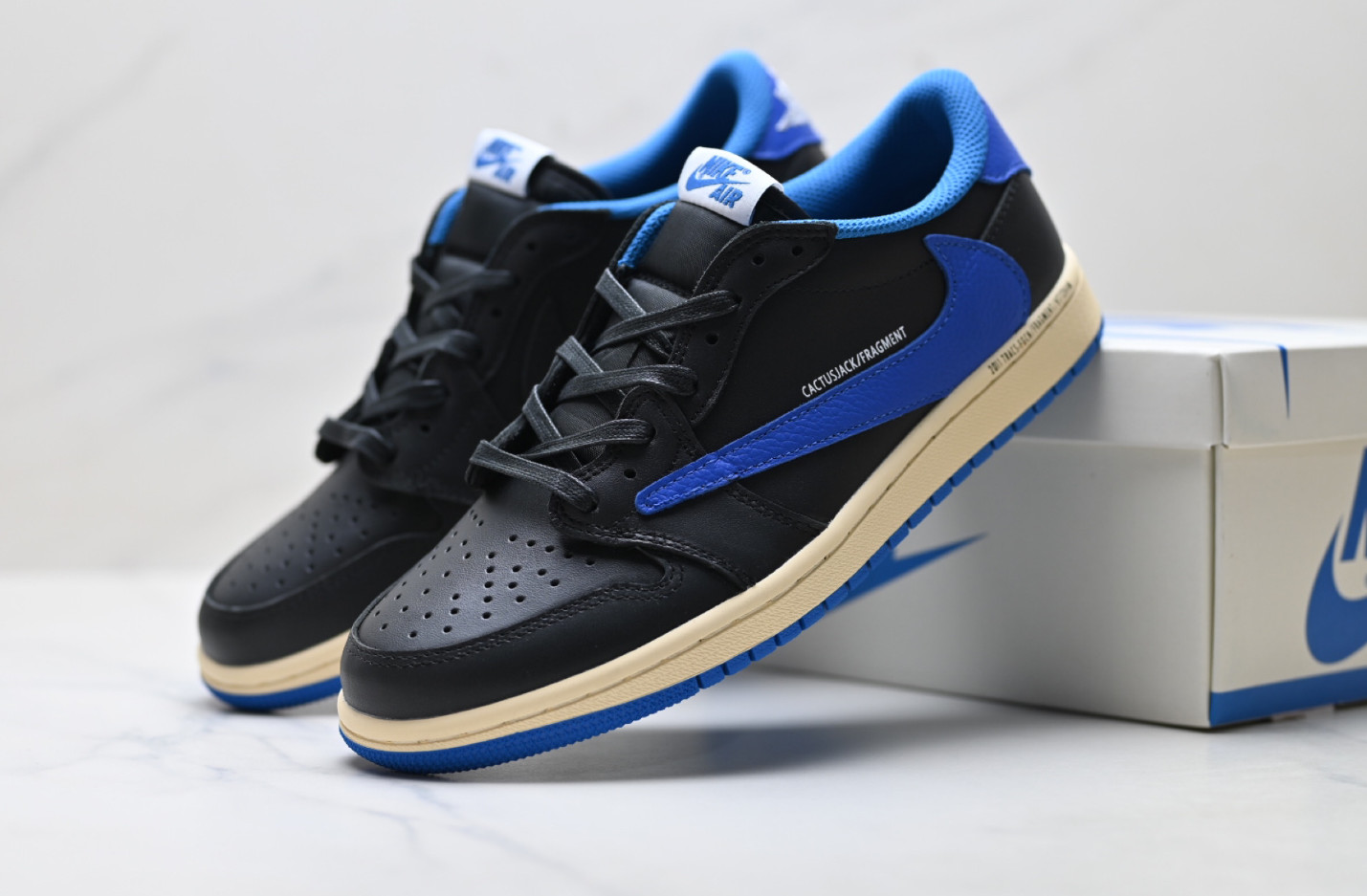 New Travis Scott x AJ 1 Retro Low OG Black Blue Men's Size 4-13 New Travis Scott x AJ 1 Retro Low OG Black Blue Men's Size 4-13