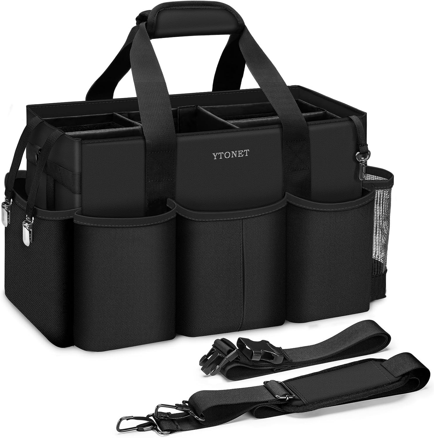 Ytonet Wearable Cleaning Caddy Bag, Large Cleaning Supplies Organizer with 4 ... Ytonet Wearable Cleaning Caddy Bag, Large Cleaning Supplies Organizer with 4 ...