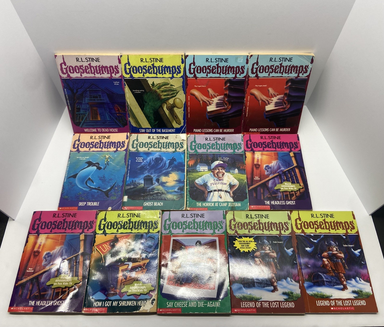 Lot of (13) Vintage Goosebumps Books R.L. Stine 90s Paperback Lot of (13) Vintage Goosebumps Books R.L. Stine 90s Paperback