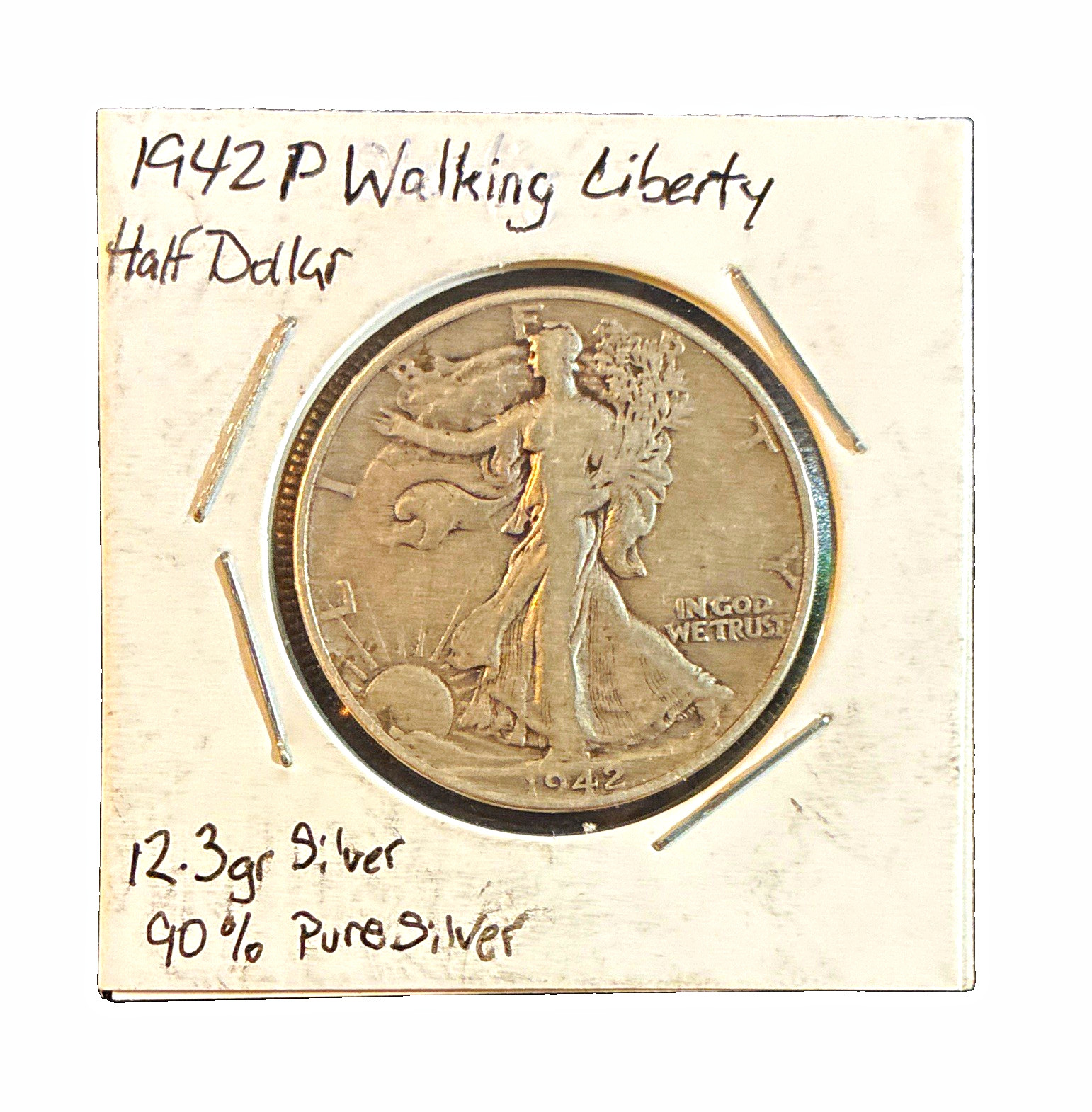 1942-P Walking Liberty Half Dollar 50C Business Strike 90% Silver (KM#142) 1942-P Walking Liberty Half Dollar 50C Business Strike 90% Silver (KM#142)