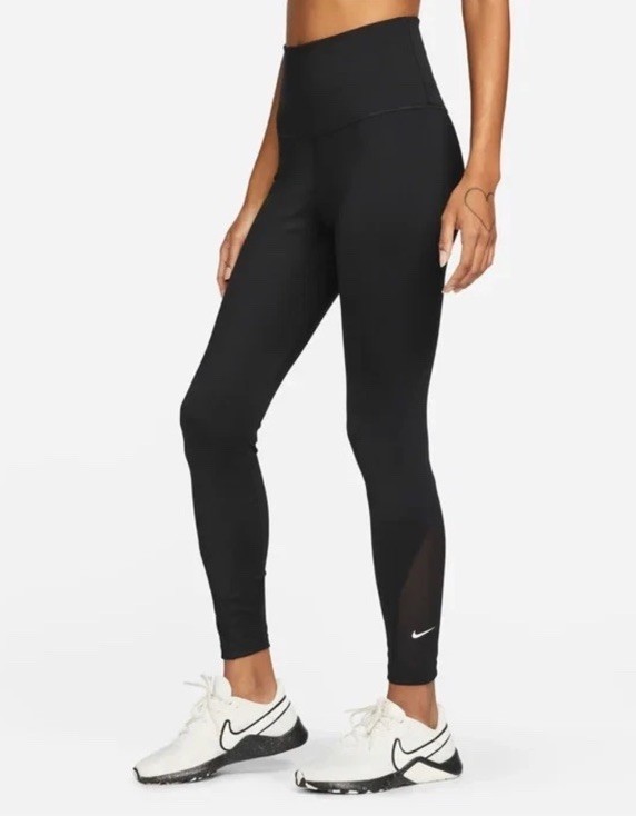 $55 Nike One Women\'s Training Leggings - DV9020-010- Black- Medium - New Tags