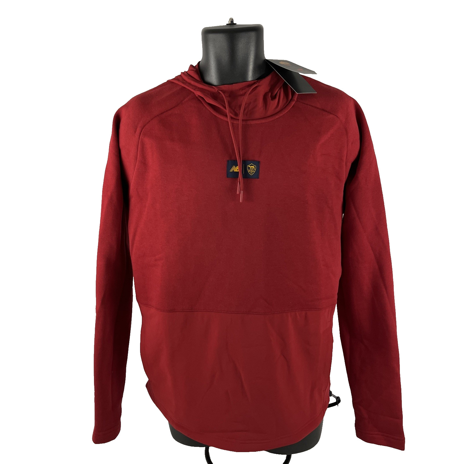 New Balance Football Mens AS Roma Soccer Club Pullover Hoodie Size M NWT Red New Balance Football Mens AS Roma Soccer Club Pullover Hoodie Size M NWT Red