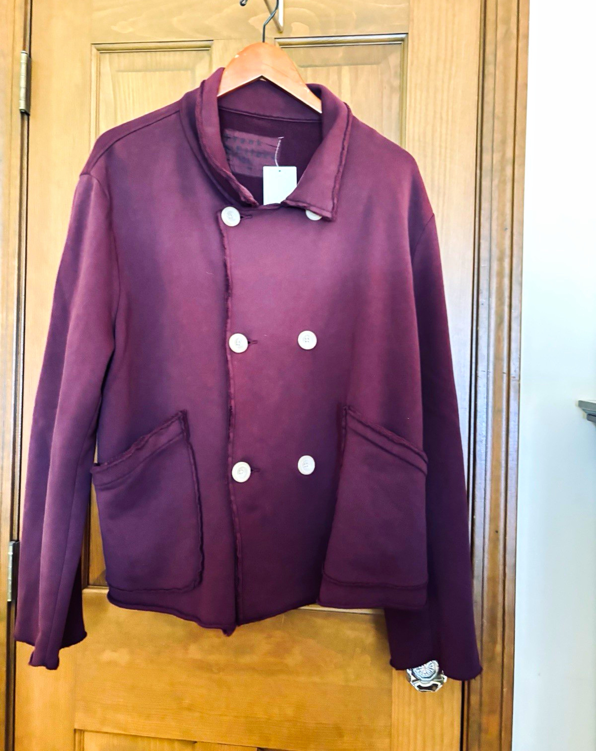 Frank & Eileen NWT Women’s mini Peacoat Burgundy XL Cotton Pockets Frank & Eileen NWT Women’s mini Peacoat Burgundy XL Cotton Pockets