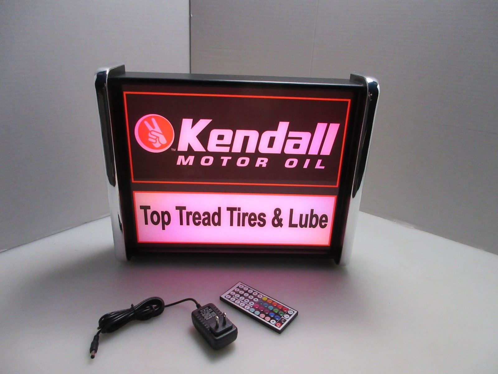Kendall Motor Oil LED Display lighted sign lightbox Wall hanging Light Kendall Motor Oil LED Display lighted sign lightbox Wall hanging Light
