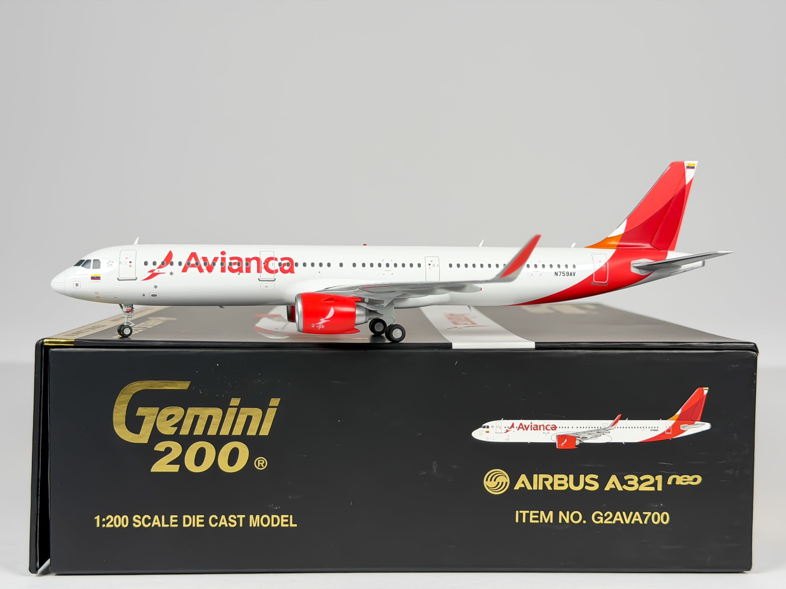 Avianca Colombia Airbus A321neo 1:200 Gemini Jets N759AV (G2AVA700) Avianca Colombia Airbus A321neo 1:200 Gemini Jets N759AV (G2AVA700)