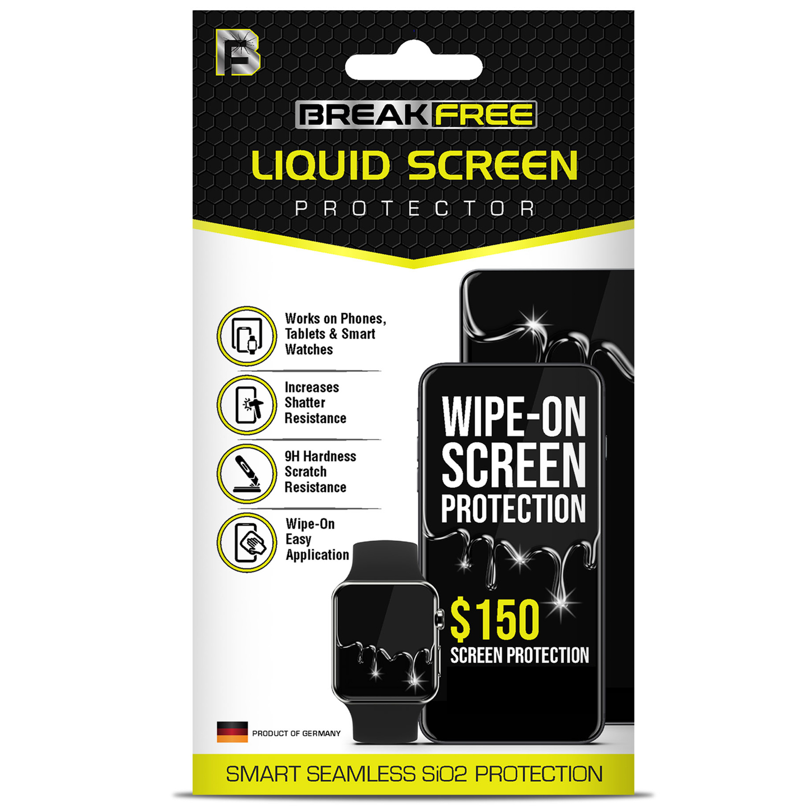 BREAK FREE Liquid Glass Screen Protector with $150 Guarantee for All Phones BREAK FREE Liquid Glass Screen Protector with $150 Guarantee for All Phones
