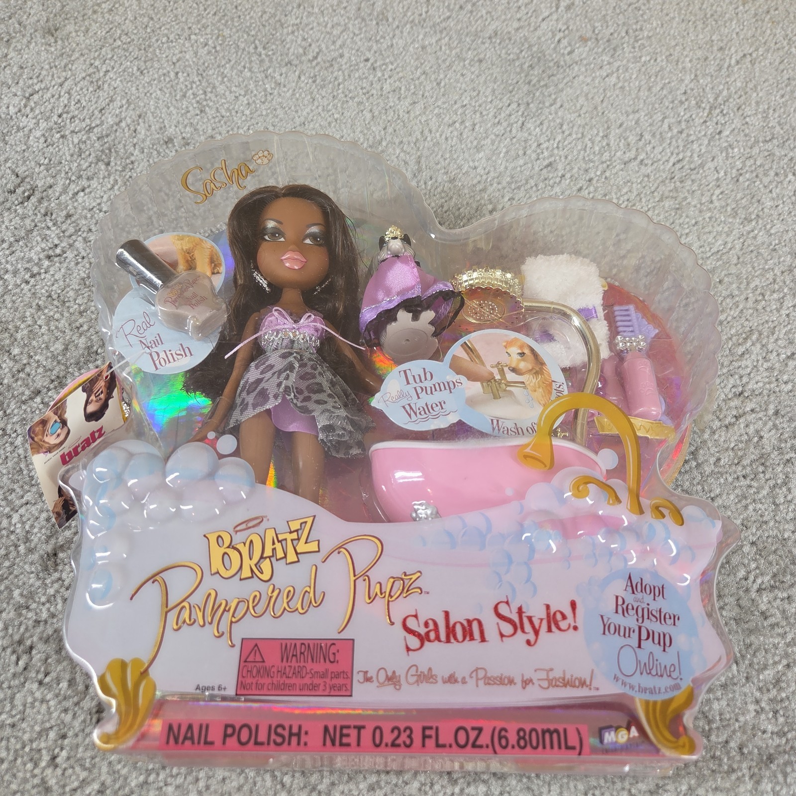 Vtg 2007 Bratz Pampered Pupz Salon Style Sasha doll by MGA Entertainment Charm Vtg 2007 Bratz Pampered Pupz Salon Style Sasha doll by MGA Entertainment Charm