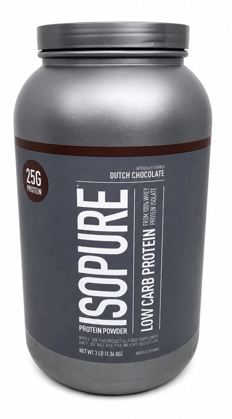Isopure Low Carb Whey Isolate Protein Powder, 3lbs - Dutch Chocolate, Exp. 10/26 Isopure Low Carb Whey Isolate Protein Powder, 3lbs - Dutch Chocolate, Exp. 10/26