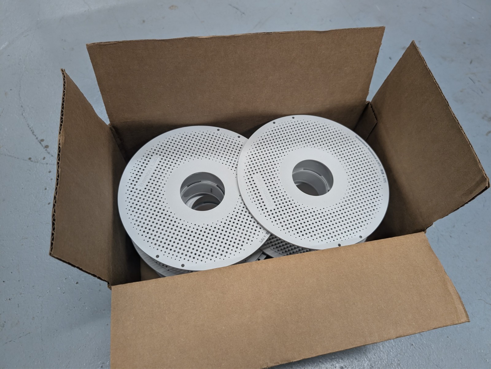 Qty4 Used Empty Bambu Lab Reusable Filament Spools Qty4 Used Empty Bambu Lab Reusable Filament Spools