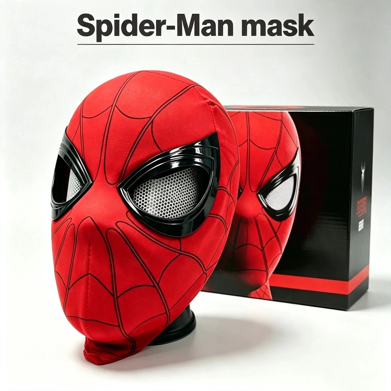 Spider-Man 4 Brand New Day Mask w/ Straps Headgear Faceshell Eyes Cosplay Props