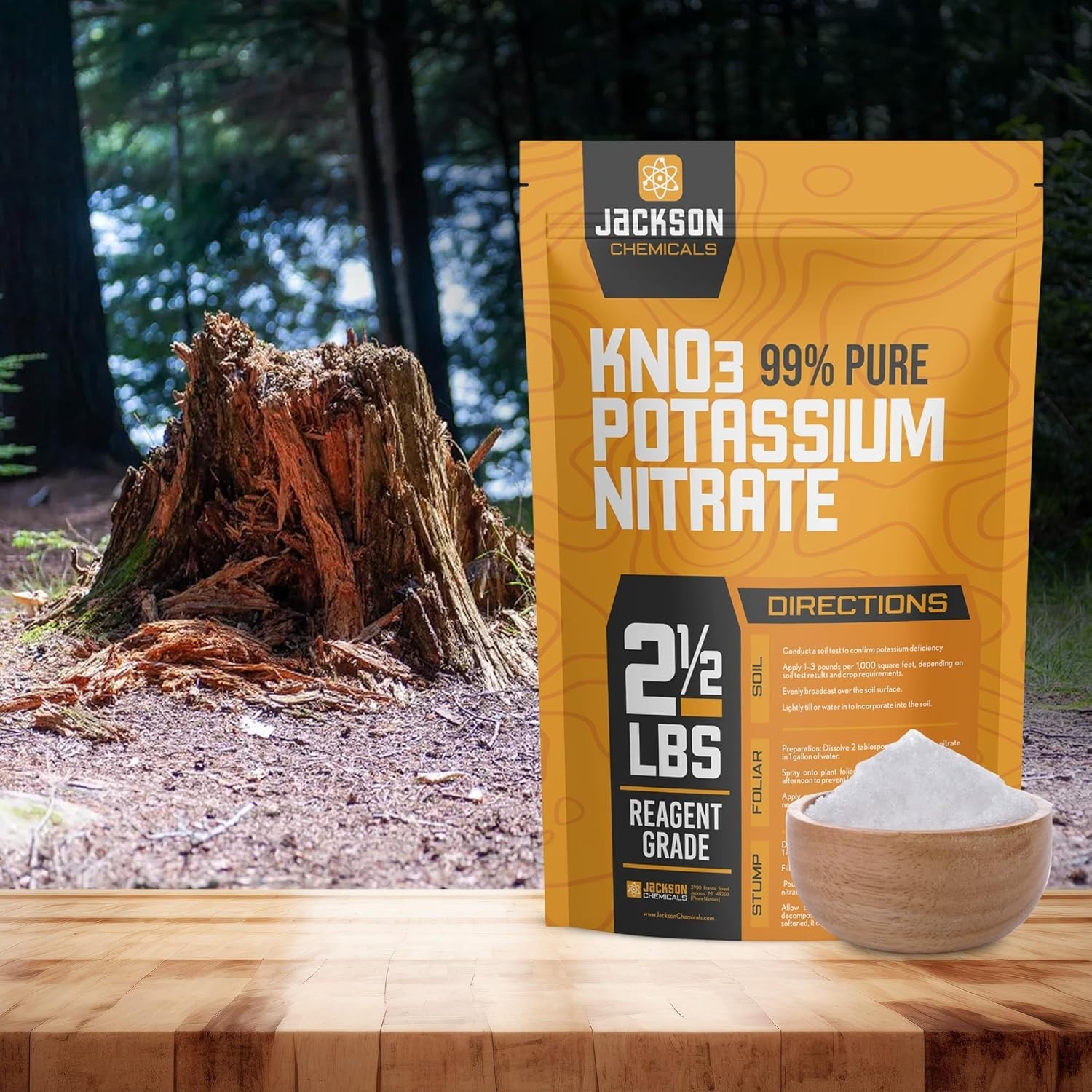 Premium Tree Stump Remover - 2.5 Pound - 99% Highly Refined - Multipurpose Use Premium Tree Stump Remover - 2.5 Pound - 99% Highly Refined - Multipurpose Use