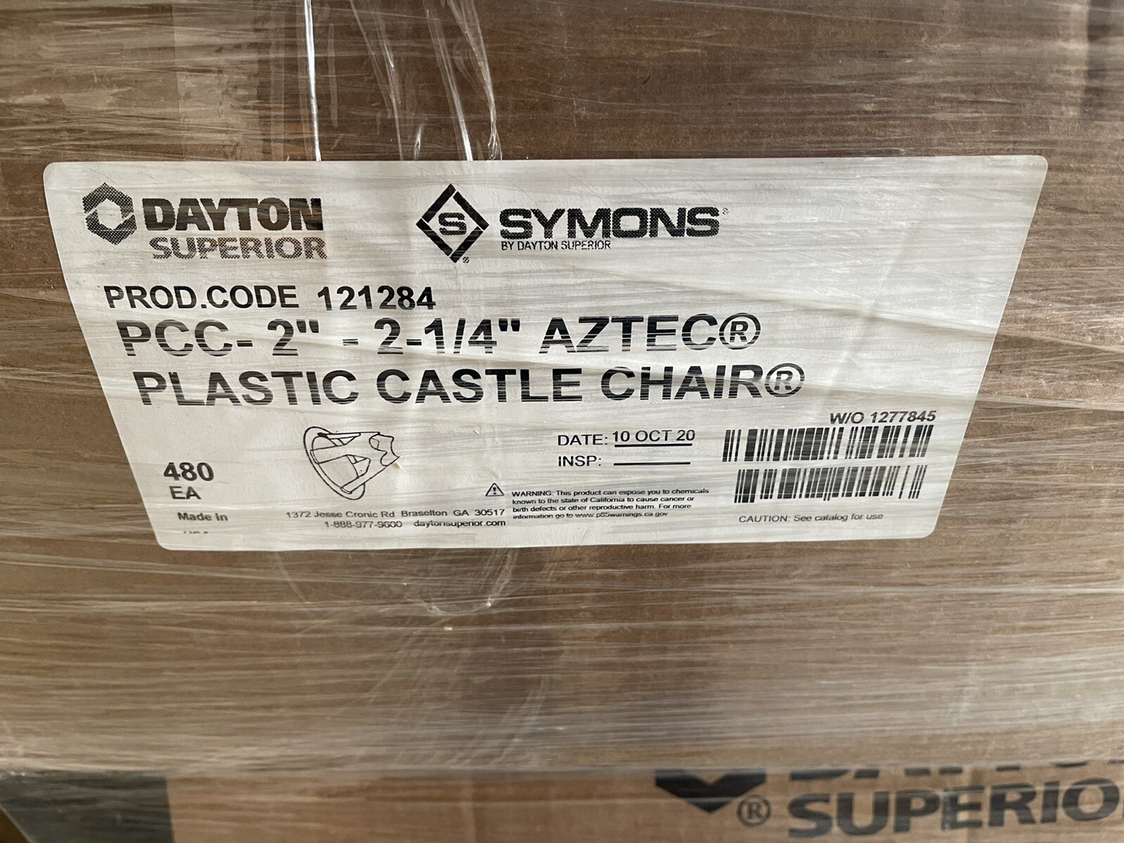 DAYTON SUPERIOR PLASTIC CASTLE CHAIR, PCC- 2\ DAYTON SUPERIOR PLASTIC CASTLE CHAIR, PCC- 2\