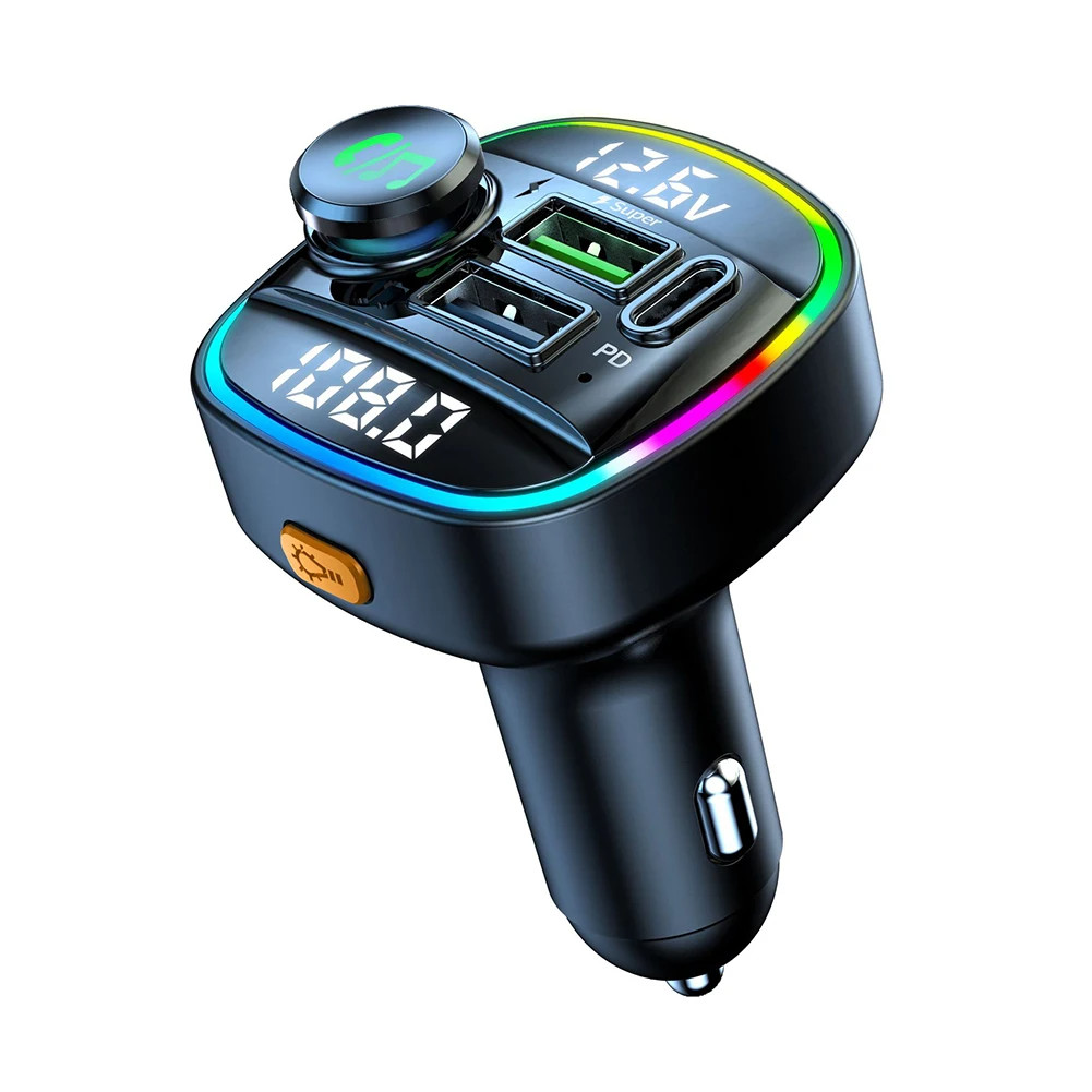 Bluetooth 5.0 Car Wireless FM Transmitter Adapter USB PD Charger AUX Hands LOT Bluetooth 5.0 Car Wireless FM Transmitter Adapter USB PD Charger AUX Hands LOT