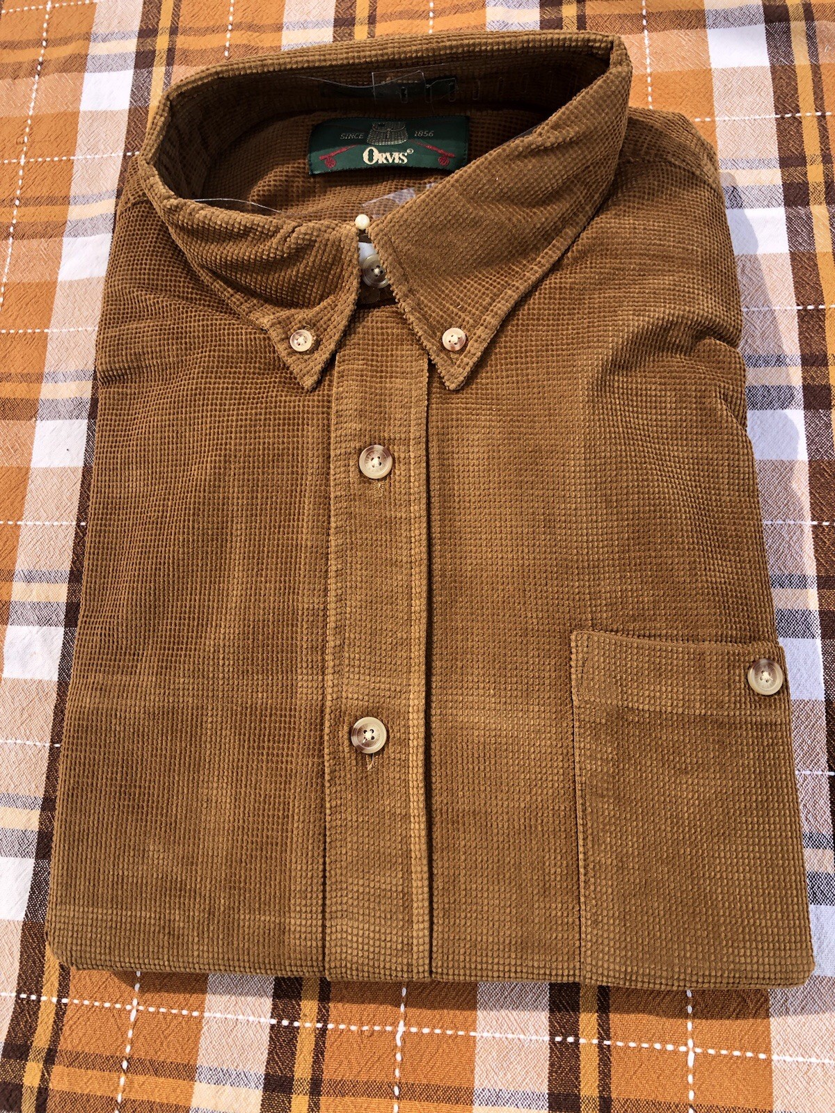 Orvis Men’s Corduroy Long Sleeved Shirt XL Brown Brand New Orvis Men’s Corduroy Long Sleeved Shirt XL Brown Brand New
