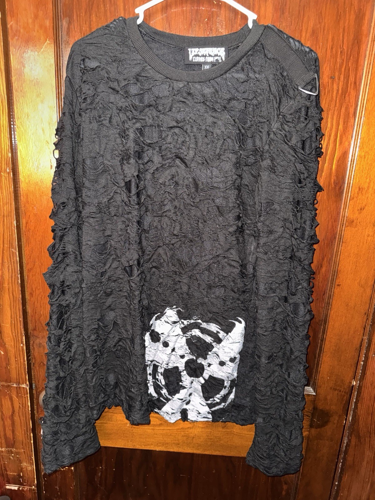 Lip Service Biohazard Long Sleeve Black Silver XXL Lip Service Biohazard Long Sleeve Black Silver XXL