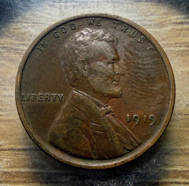 1919-P Lincoln Wheat Cent - Actual Coin Shown - & Tracking INV#210 1919-P Lincoln Wheat Cent - Actual Coin Shown - & Tracking INV#210