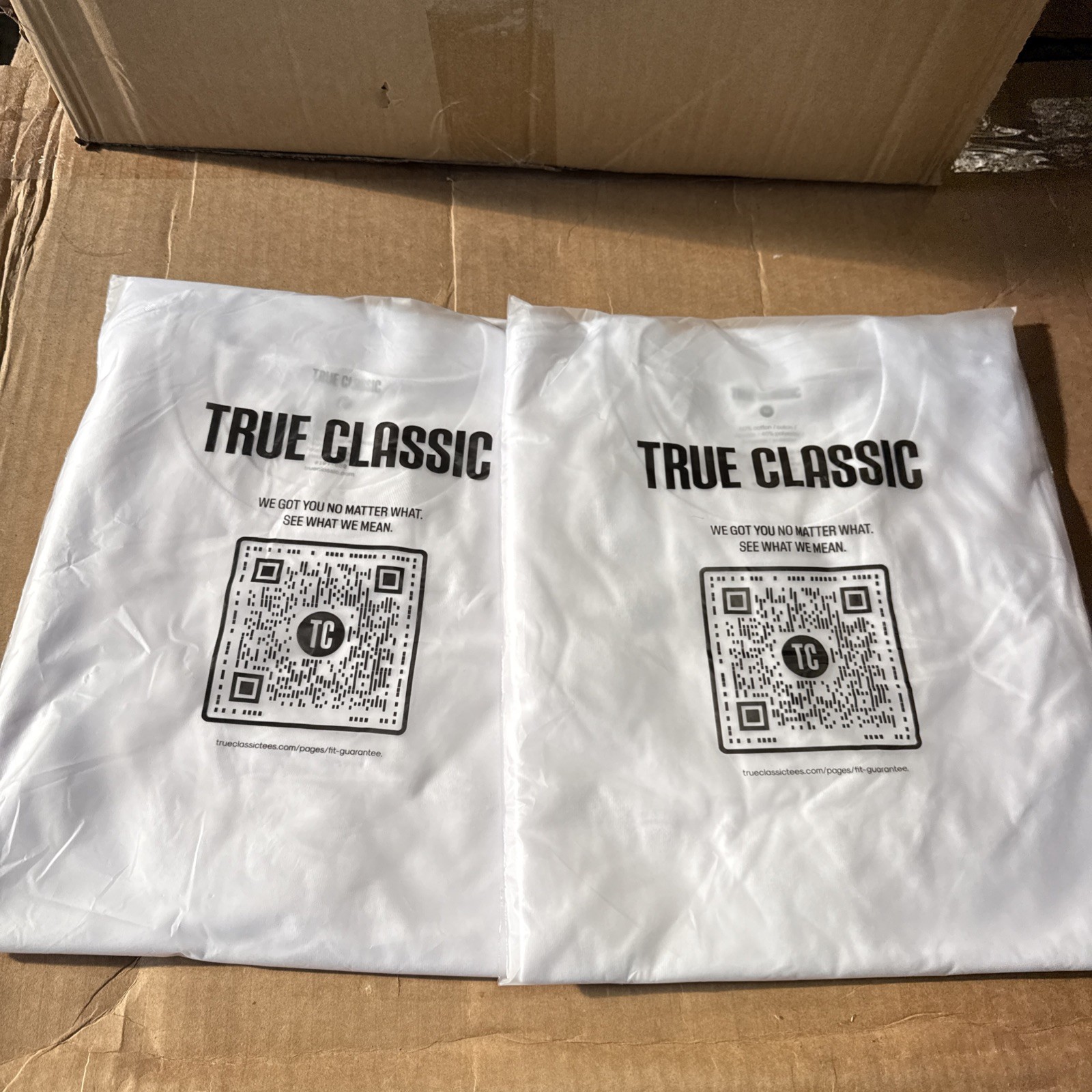 2 Pack True Classic Men’s White Crew Neck T Shirts - Size M 2 Pack True Classic Men’s White Crew Neck T Shirts - Size M