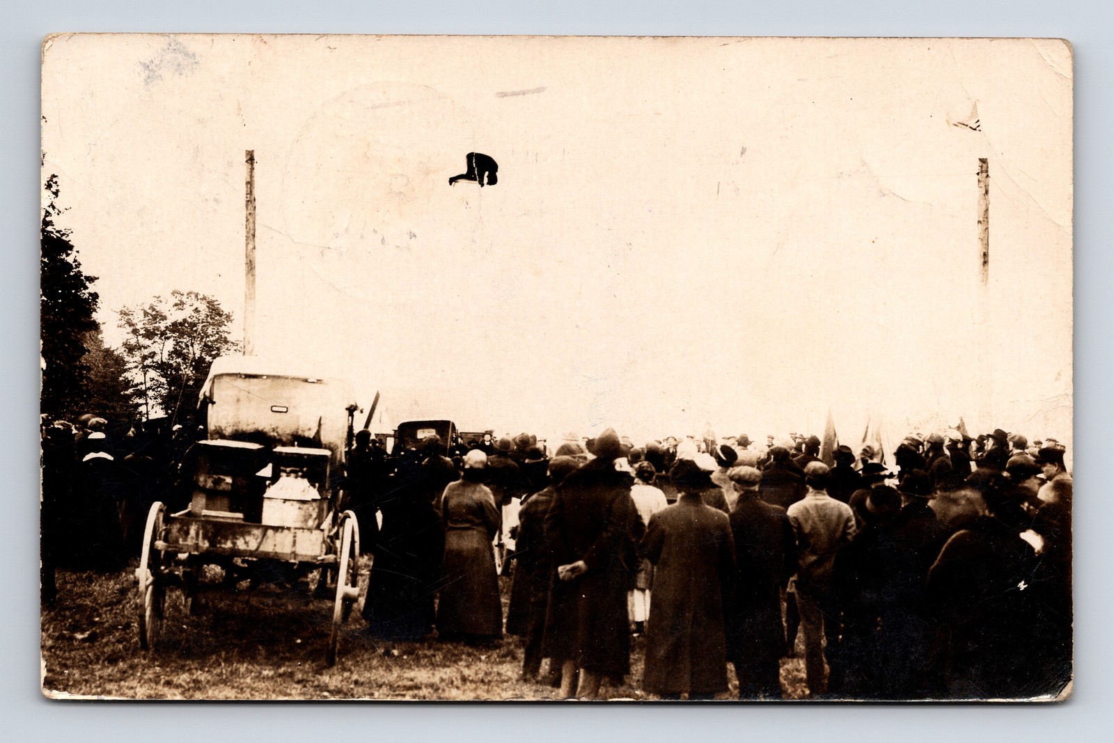 1924 Unity Maine ME Fair High Wire Tight Wire Tightrope Circus RPPC Postcard 1924 Unity Maine ME Fair High Wire Tight Wire Tightrope Circus RPPC Postcard