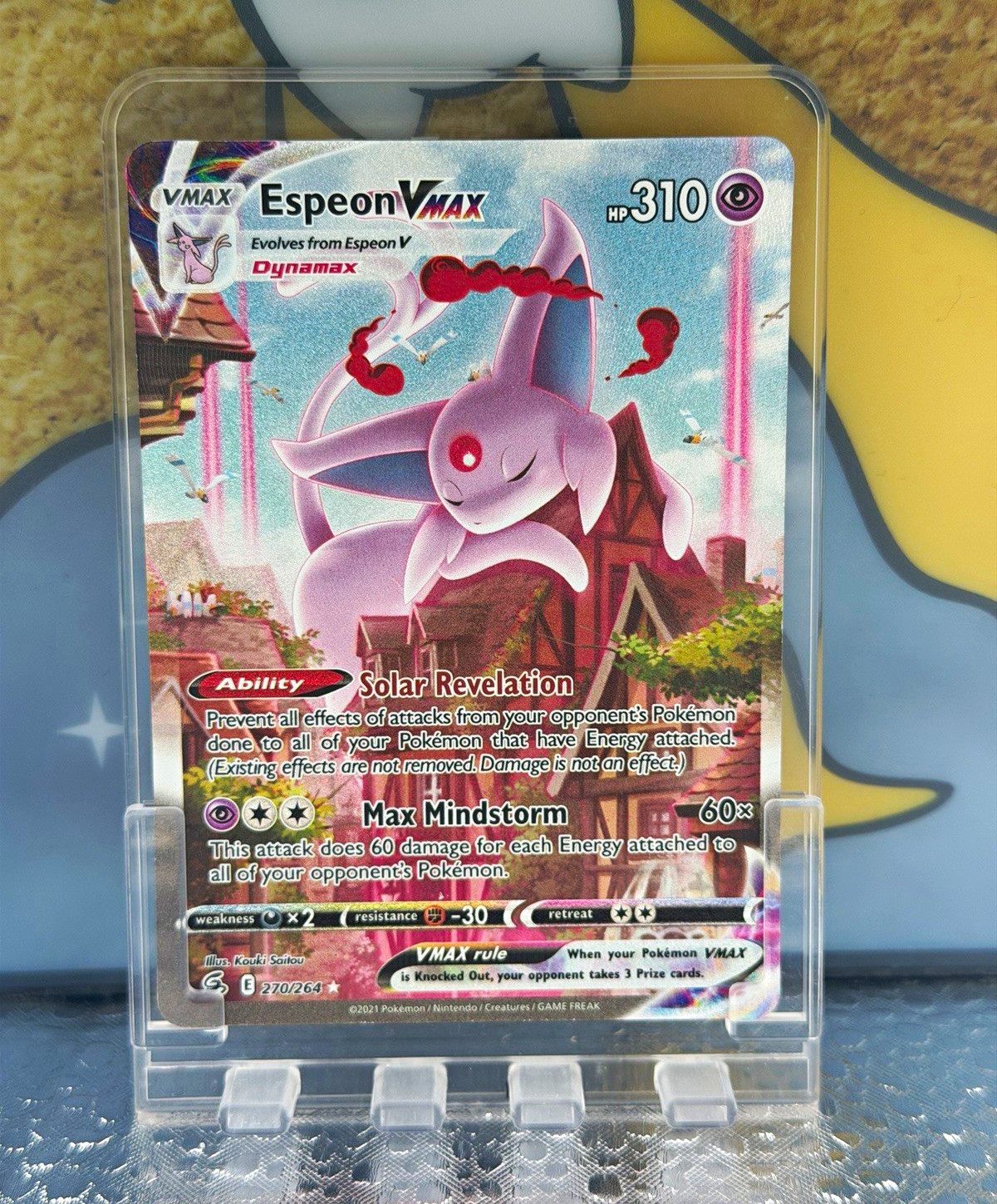 Espeon VMAX 270/264 Secret Rare Alternate Art Holo Fusion Strike Espeon VMAX 270/264 Secret Rare Alternate Art Holo Fusion Strike
