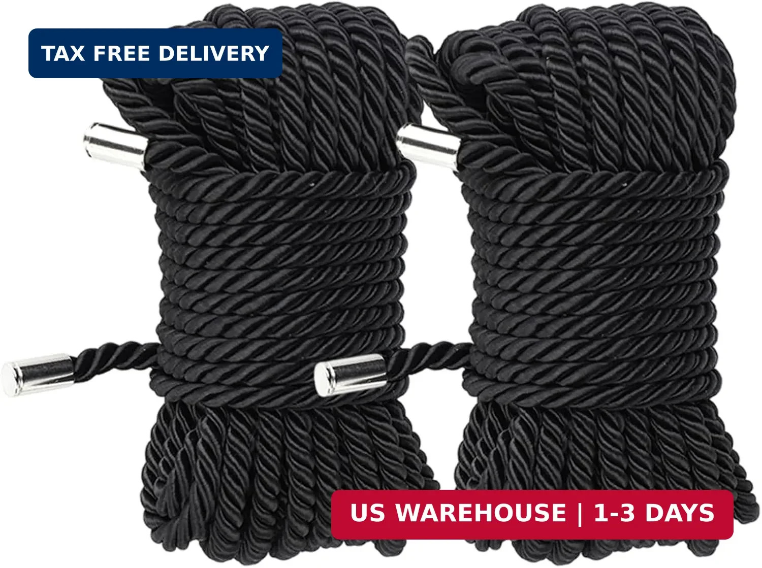 2Pcs Long Rope Silk Rope - Soft Satin Braided Twisted Ropes for Multipurpose 32